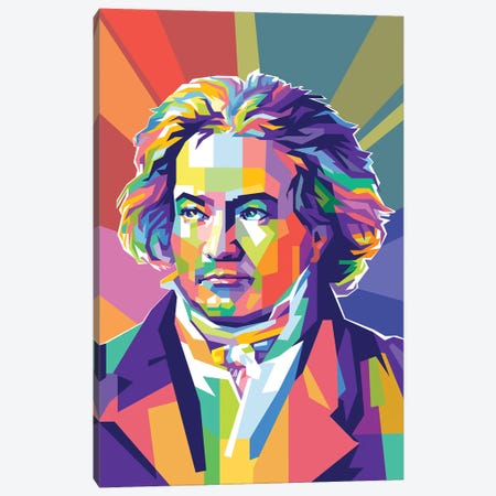 Ludwig Van Beethoven Canvas Print #DYB223} by Dayat Banggai Canvas Art Print