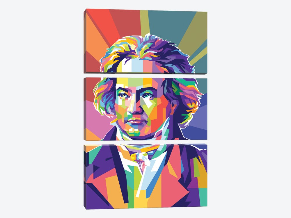 Ludwig Van Beethoven by Dayat Banggai 3-piece Canvas Print