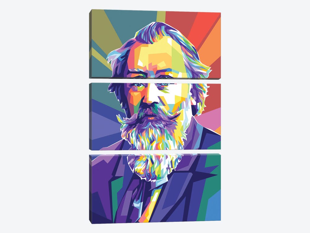 Johannes Brahms by Dayat Banggai 3-piece Canvas Artwork