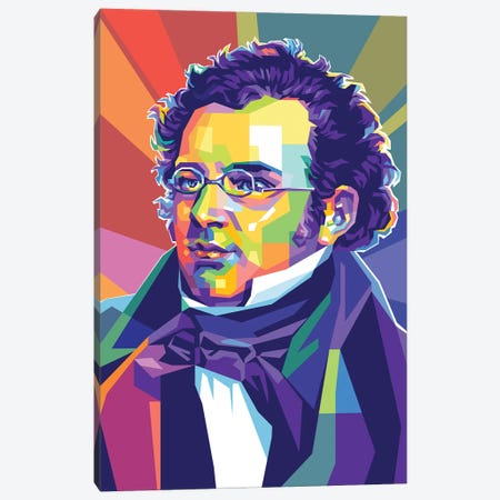 Franz Schubert Canvas Print #DYB227} by Dayat Banggai Canvas Wall Art