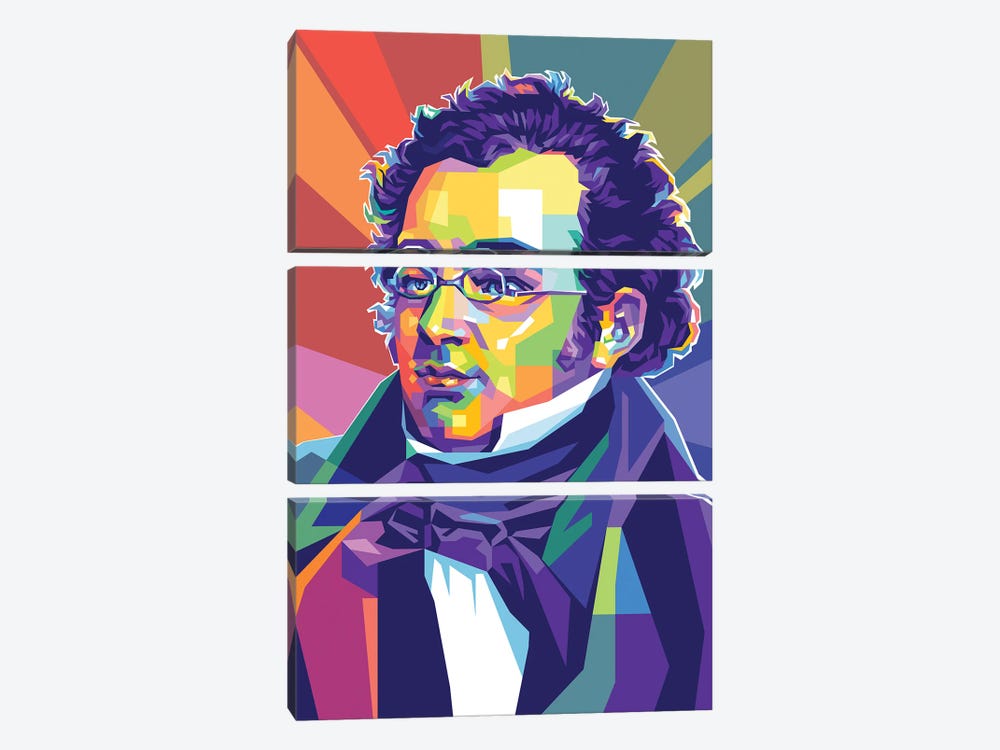 Franz Schubert by Dayat Banggai 3-piece Canvas Art Print