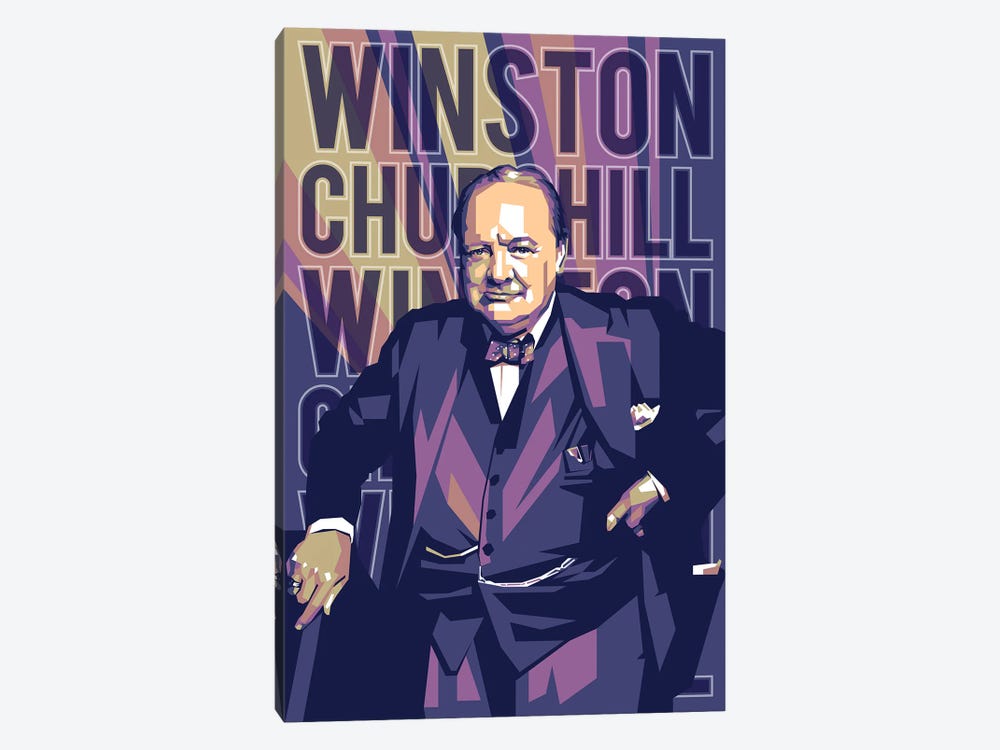Winston Churchill by Dayat Banggai 1-piece Canvas Art Print