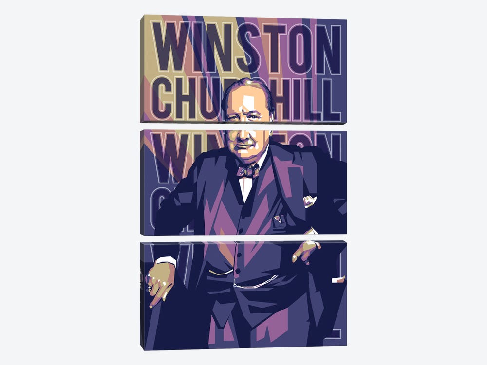Winston Churchill by Dayat Banggai 3-piece Art Print