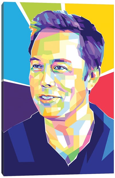 Elon Musk Canvas Art Print - Inventor & Scientist Art