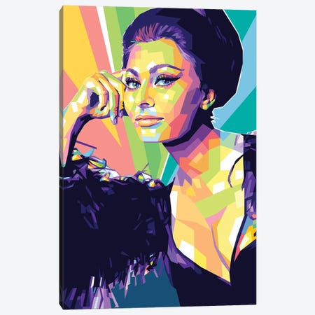 Sophia Loren II Canvas Print #DYB252} by Dayat Banggai Canvas Artwork