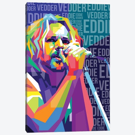 Eddie Vedder - Pearl Jam Canvas Print #DYB26} by Dayat Banggai Art Print