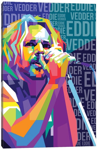 Eddie Vedder - Pearl Jam Canvas Art Print - Eddie Vedder