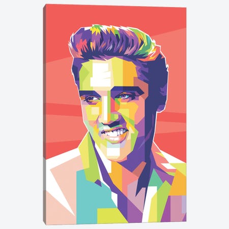 Elvis Presley Canvas Print #DYB28} by Dayat Banggai Canvas Art