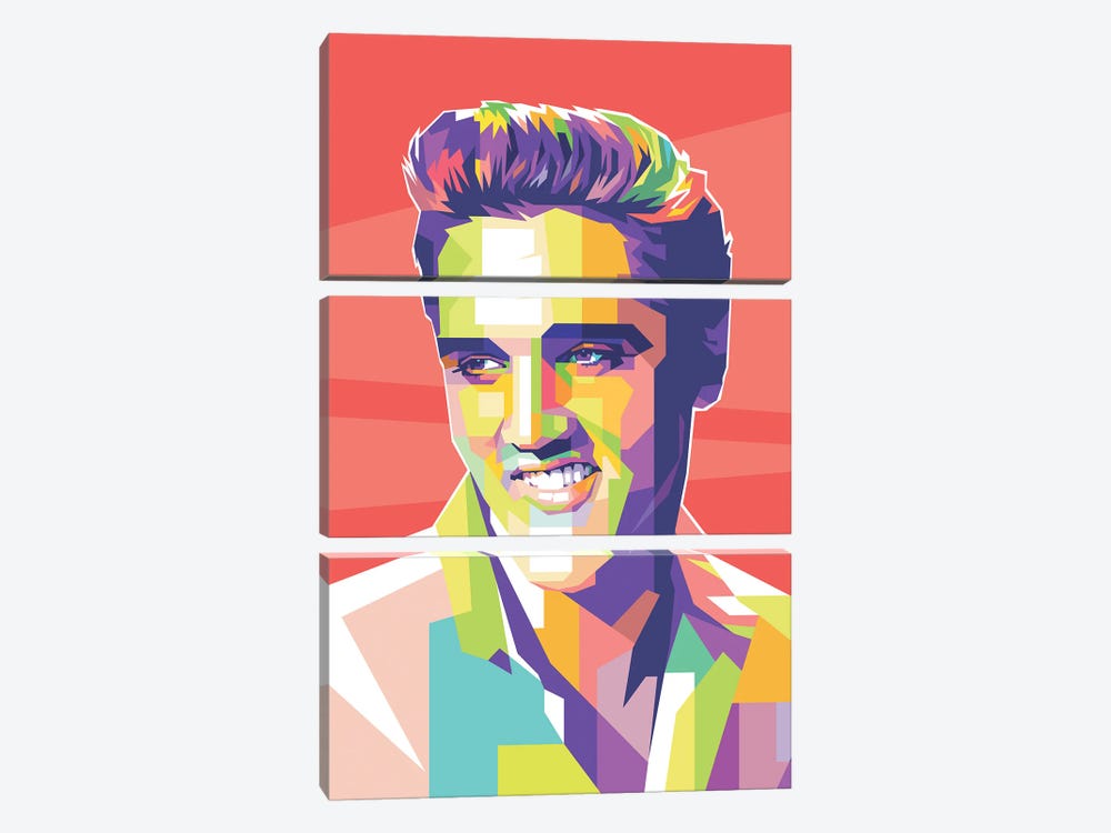 Elvis Presley by Dayat Banggai 3-piece Canvas Print