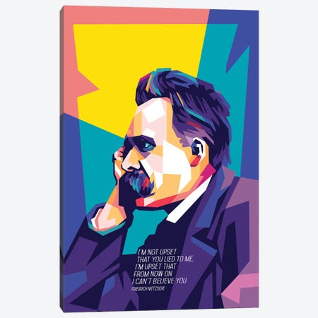 Friedrich Nietzsche Quotes Canvas Print #DYB326} by Dayat Banggai Art Print