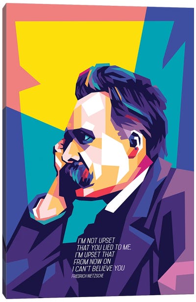 Friedrich Nietzsche Quotes Canvas Art Print - Literature Art