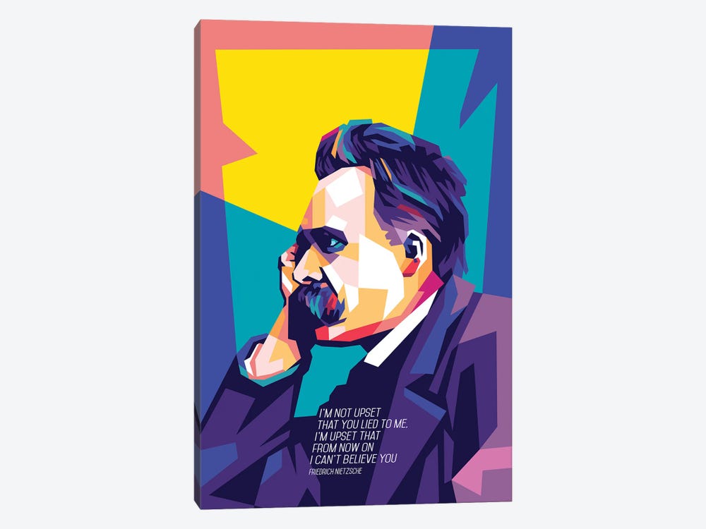 Friedrich Nietzsche Quotes by Dayat Banggai 1-piece Canvas Print
