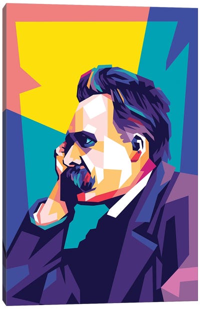Friedrich Nietzsche II Canvas Art Print - Author & Journalist Art