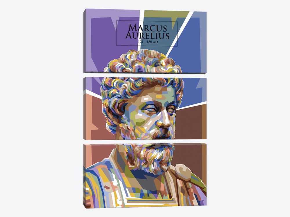 Marcus Aurelius by Dayat Banggai 3-piece Canvas Art Print