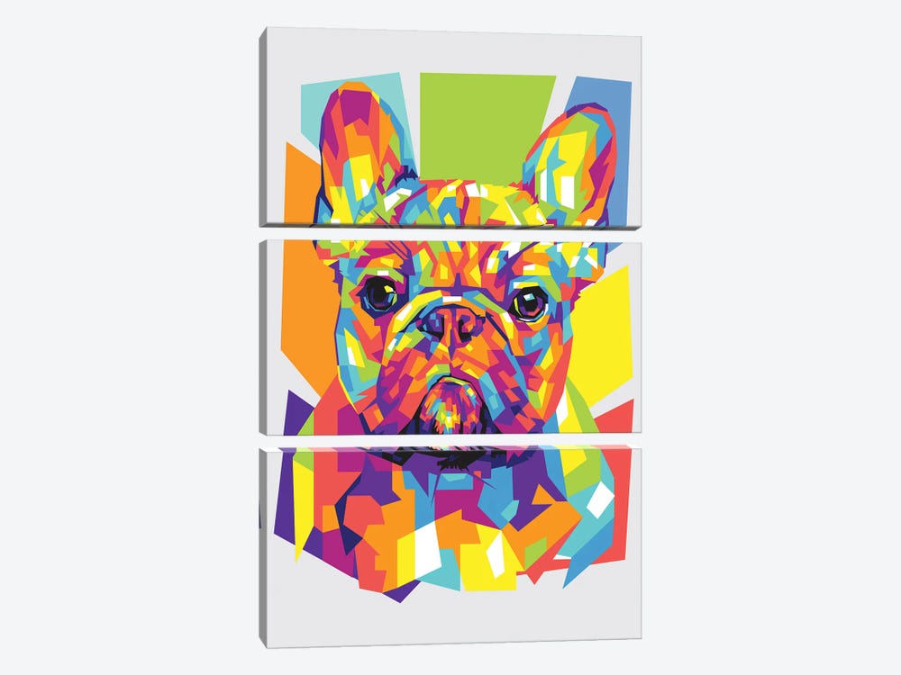French Bulldog by Dayat Banggai 3-piece Canvas Art
