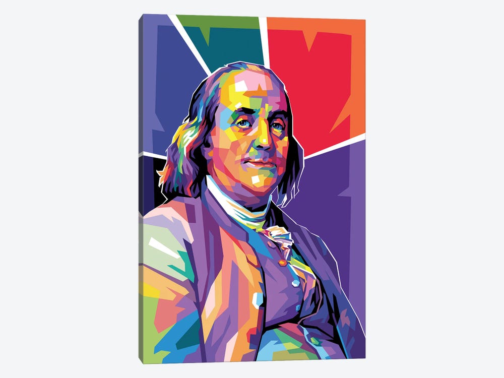 Benjamin Franklin by Dayat Banggai 1-piece Canvas Artwork