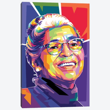 Rosa Parks Canvas Print #DYB368} by Dayat Banggai Canvas Art