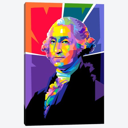 George Washington Canvas Print #DYB369} by Dayat Banggai Canvas Wall Art