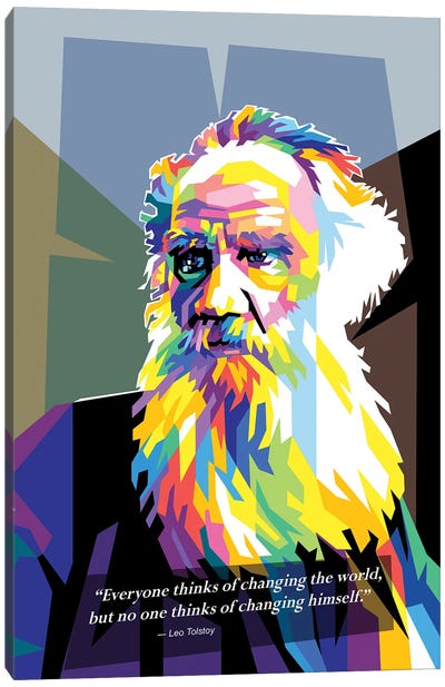 Leo Tolstoy Canvas Art Print - Author & Journalist Art