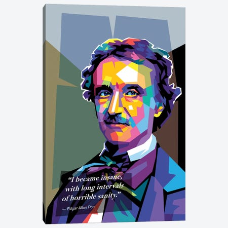 Edgar Allan Poe Canvas Print #DYB373} by Dayat Banggai Canvas Art Print