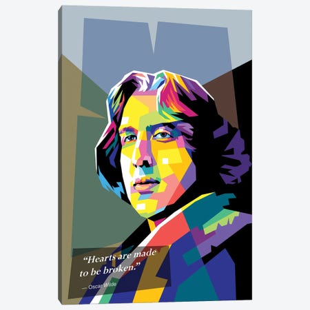 Oscar Wilde Canvas Print #DYB374} by Dayat Banggai Canvas Artwork