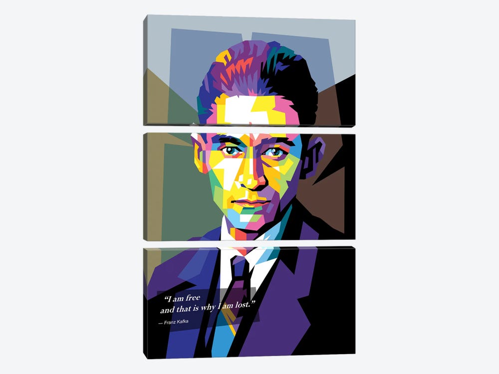 Franz Kafka by Dayat Banggai 3-piece Art Print