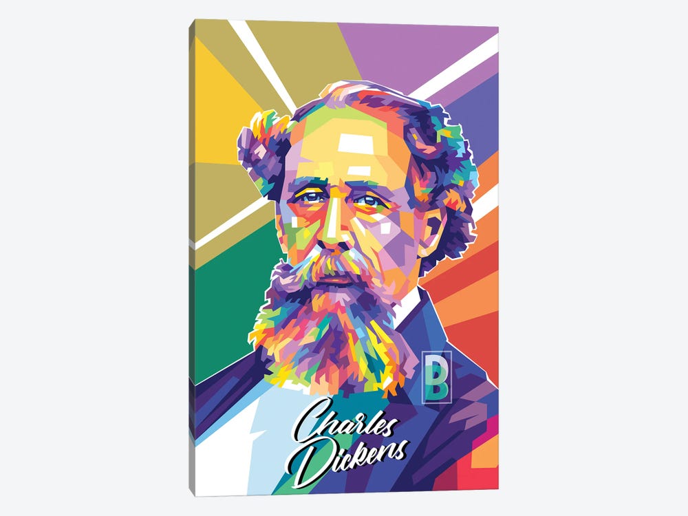 Charles Dickens by Dayat Banggai 1-piece Canvas Art