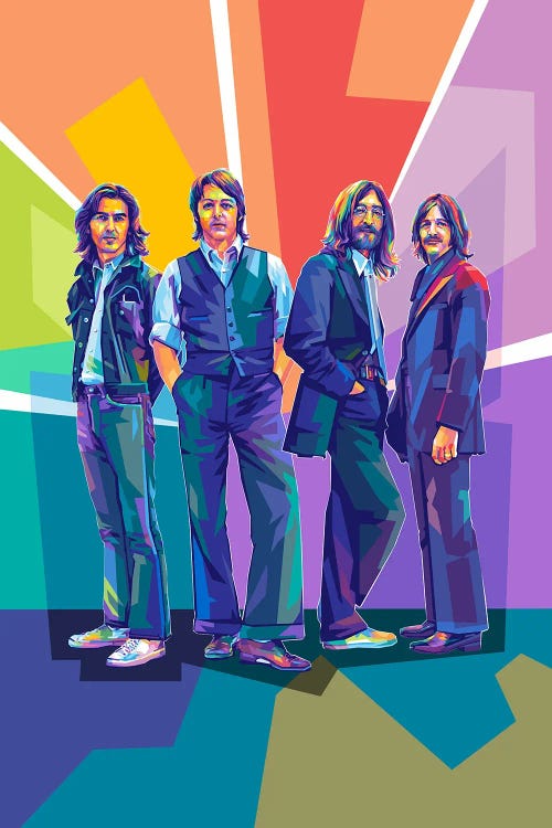 The Beatles Old Days by Dayat Banggai wall art