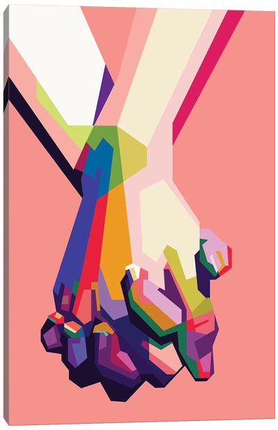 Hold My Hand Canvas Art Print - LGBTQ+ Art
