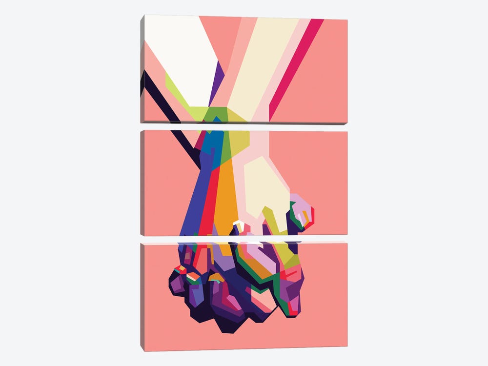 Hold My Hand by Dayat Banggai 3-piece Art Print