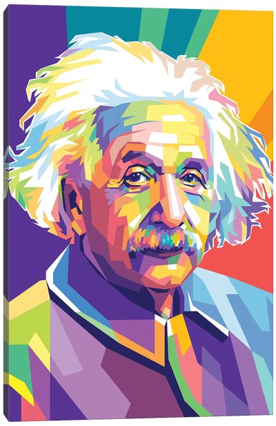 Albert Einstein Canvas Art Print - Dayat Banggai