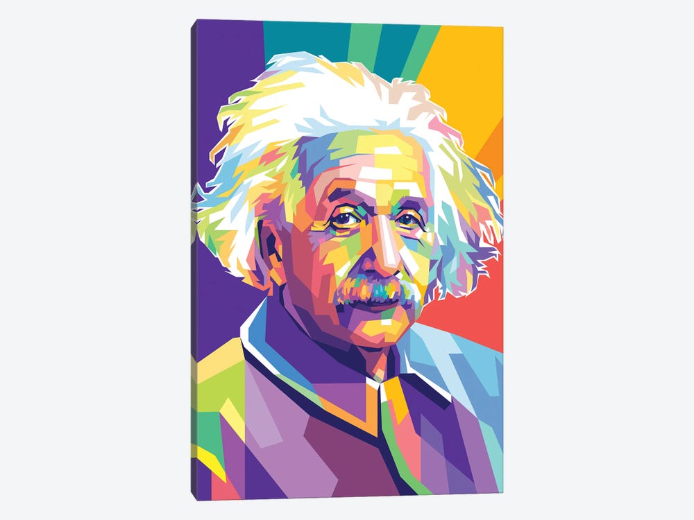 Albert Einstein by Dayat Banggai 1-piece Canvas Art Print