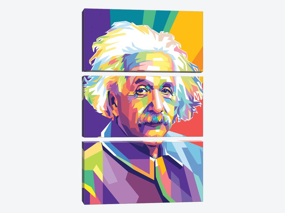 Albert Einstein by Dayat Banggai 3-piece Canvas Art Print
