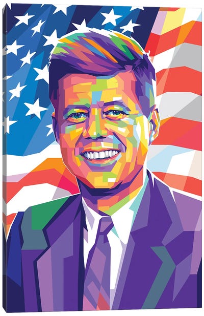 John Fitzgerald Kennedy Canvas Art Print - John F. Kennedy