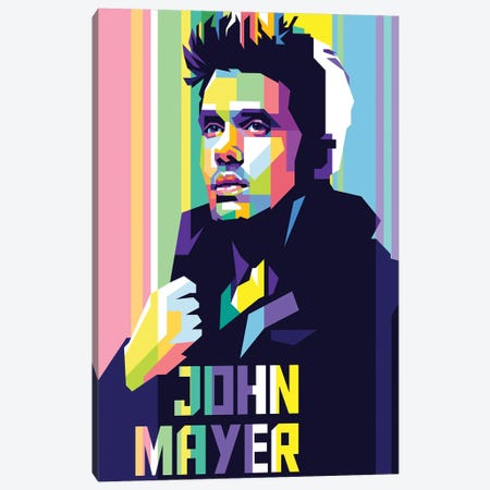 John Mayer Canvas Print #DYB45} by Dayat Banggai Canvas Art Print