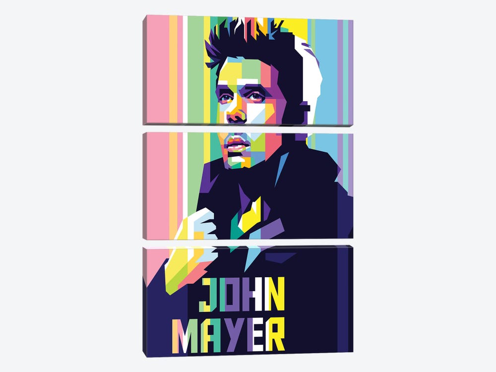 John Mayer by Dayat Banggai 3-piece Canvas Art