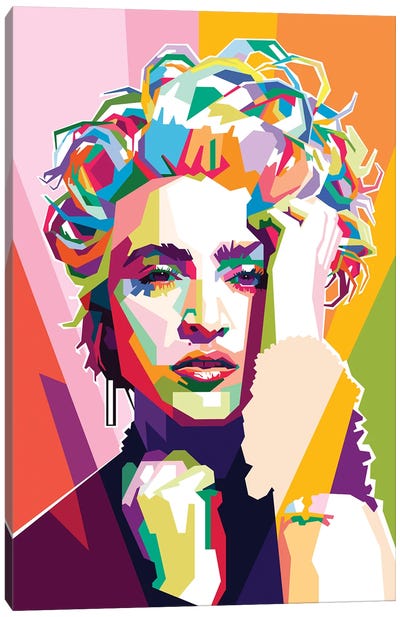 Madonna Canvas Art Print - Large Colorful Accents