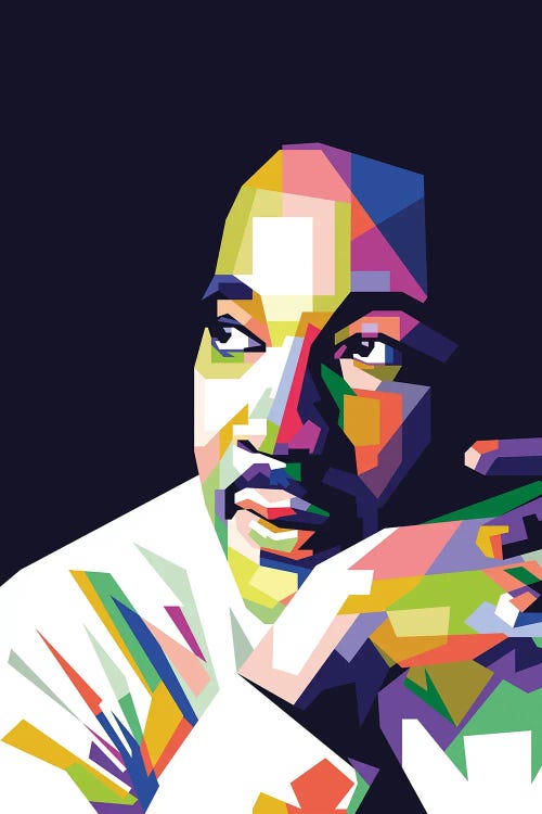 Martin Luther King Jr Canvas Wall Art by Dayat Banggai | iCanvas