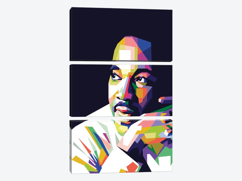 Martin Luther King Jr by Dayat Banggai 3-piece Art Print