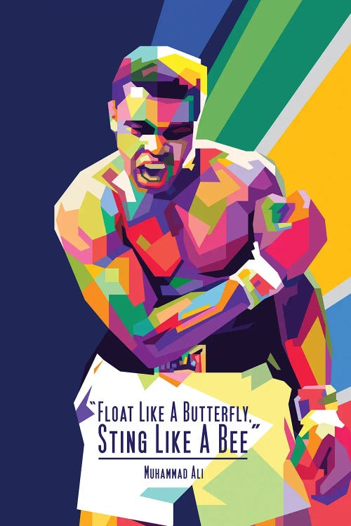 Muhammad Ali Quotes by Dayat Banggai wall art