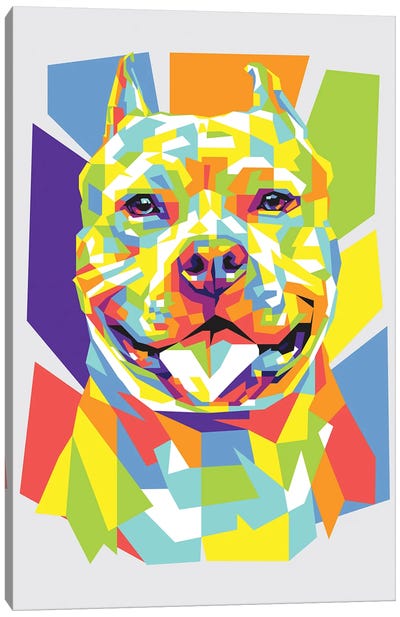 Pitbull Canvas Art Print - Pit Bull Art