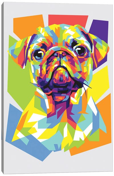 Pug Canvas Art Print - Pug Art