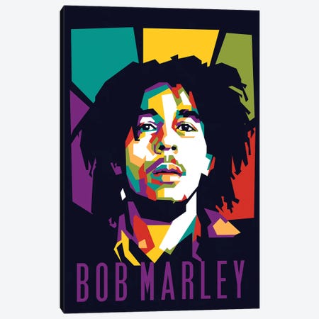 Reggae King Bob Marley Canvas Print #DYB58} by Dayat Banggai Canvas Print