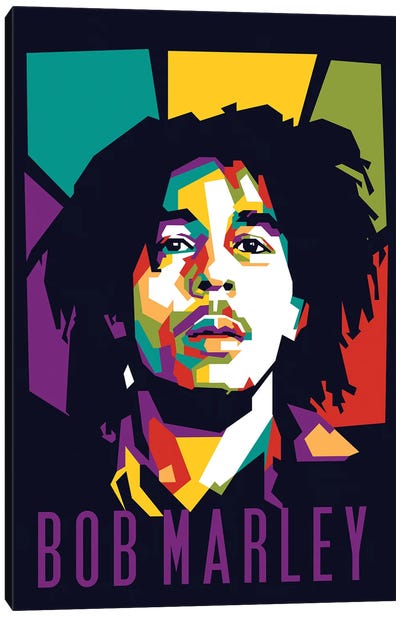 Reggae King Bob Marley Canvas Art Print - Dayat Banggai