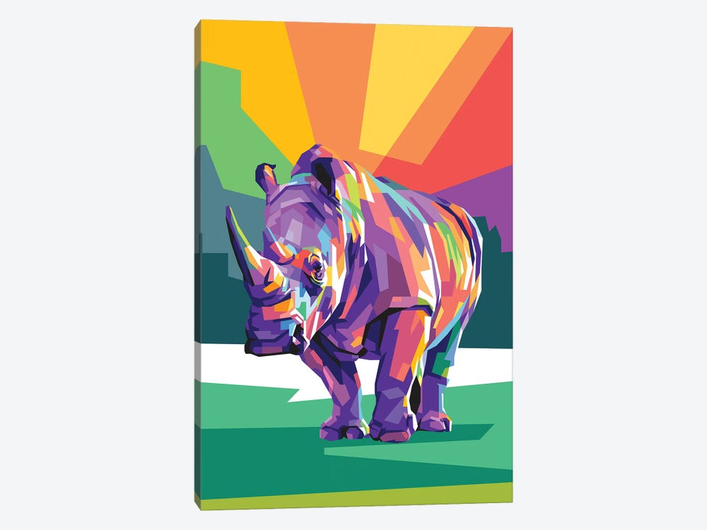 Rhino by Dayat Banggai 1-piece Canvas Art Print