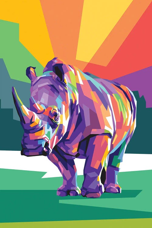 Rhino by Dayat Banggai wall art