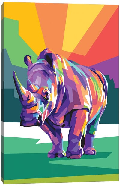 Rhino Canvas Art Print - Dayat Banggai