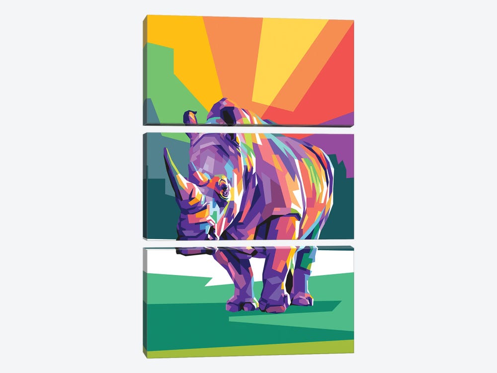 Rhino by Dayat Banggai 3-piece Art Print