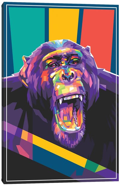 Angry Monkey Canvas Art Print - Dayat Banggai