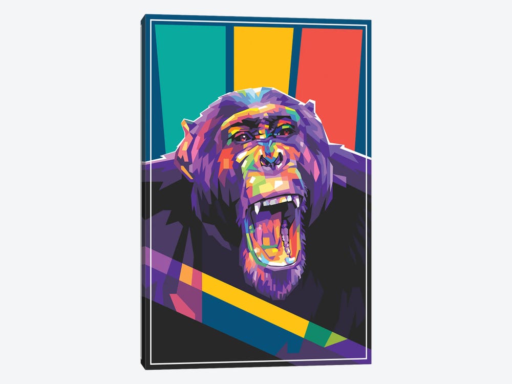 Angry Monkey by Dayat Banggai 1-piece Canvas Art Print
